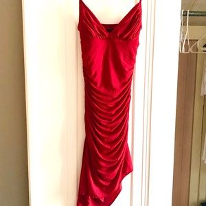 WORN ONCE! BCBG red bodycon cocktail dress